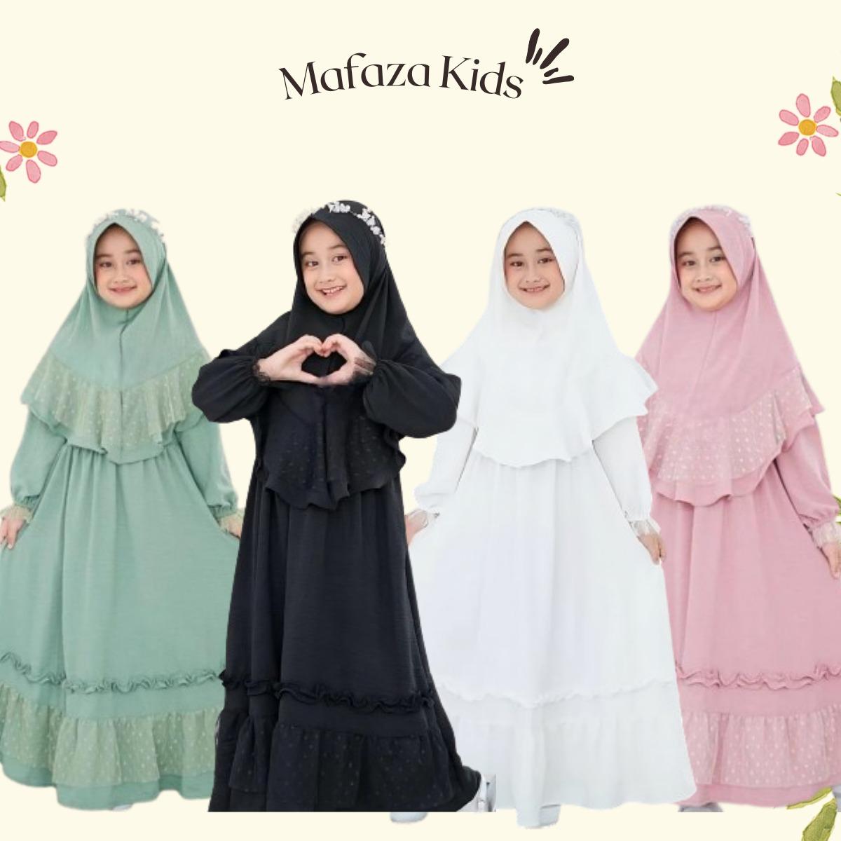 Mafaza Kids - Baju Gamis Anak Perempuan Baru / Baju Anak Perempuan Size M L XL XXL Set Hijab / Gamis Anak 3-11 Tahun / Gamis Bahan Crinkle Airflow Premium Mix Tille Dot / Baju Lebaran 2025 Model Baru / Gamis Simple Polos / Dress Syari Muslim Tanggung Mafaza Kids - Baju Gamis Anak Perempuan Baru / Baju Anak Perempuan Size M L XL XXL Set Hijab / Gamis Anak 3-11 Tahun / Gamis Bahan Crinkle Airflow Premium Mix Tille Dot / Baju Lebaran 2025 Model Baru / Gamis Simple Polos / Dress Syari Muslim Tanggung
