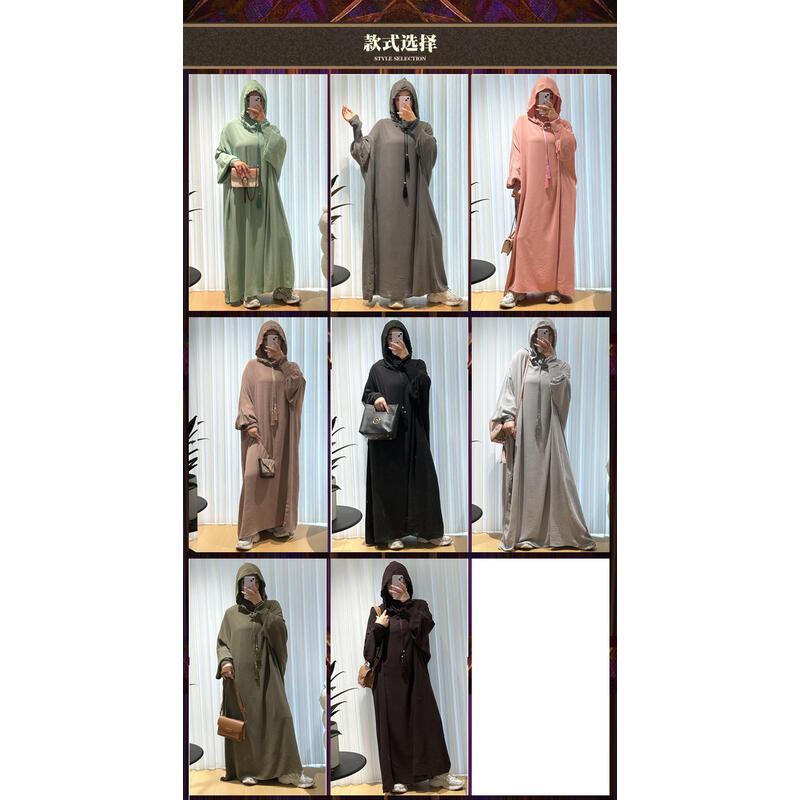 Product Introduction of Abaya Muslim Dubai robe dress plus size women's clothing MU-663 7