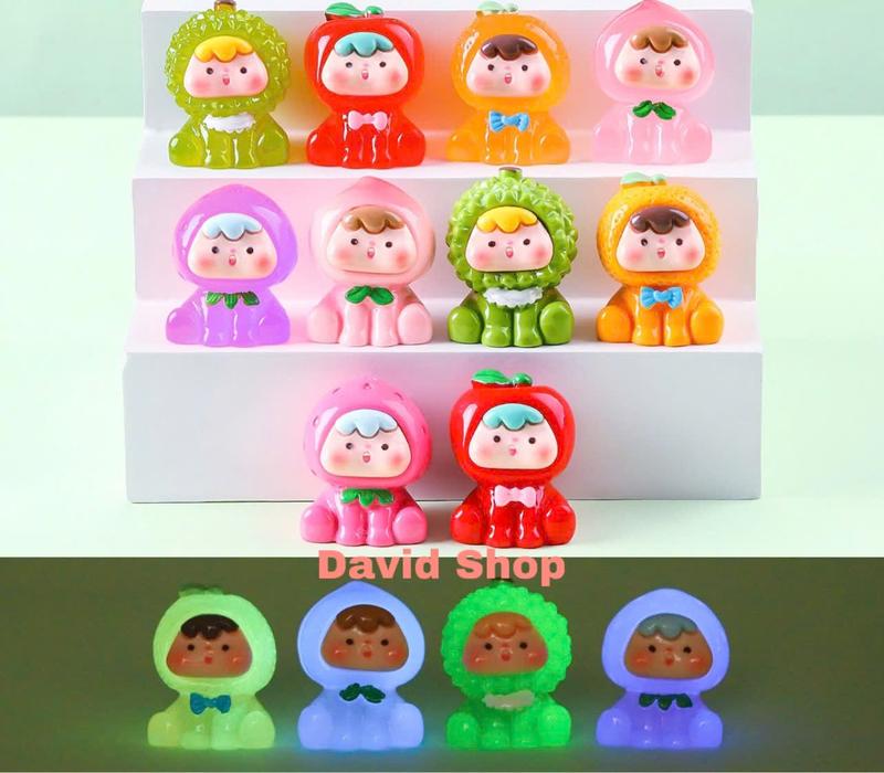 Charm MOI trái cây trong/đục đủ màu sắc dạ quang phát sáng