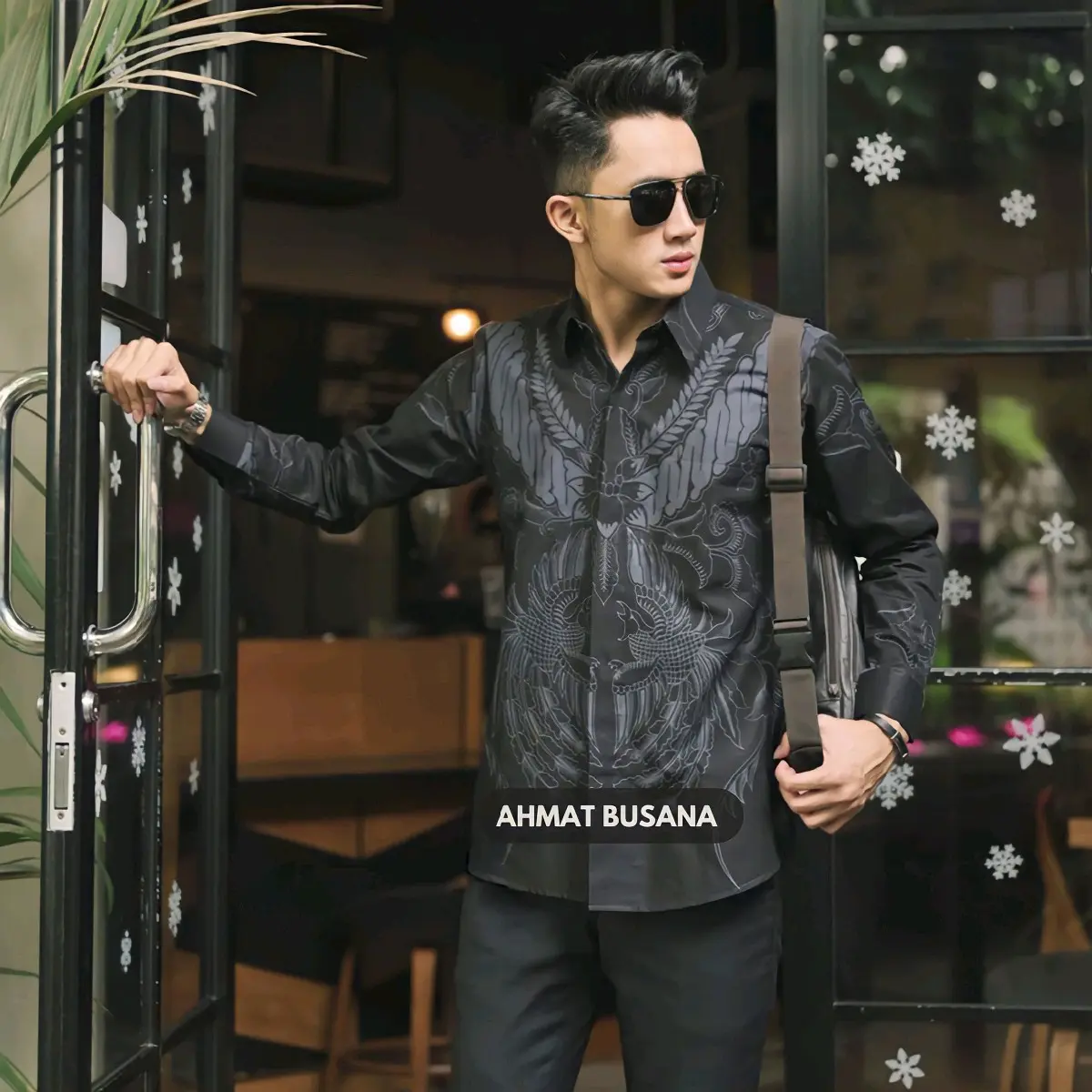 Motif Proboseto Kemeja Batik Pria Slimfit Lengan Panjang Pendek Katun Premium Lapis Furing Baju Formal Hitam Hem Kerja Kantor Cowok
