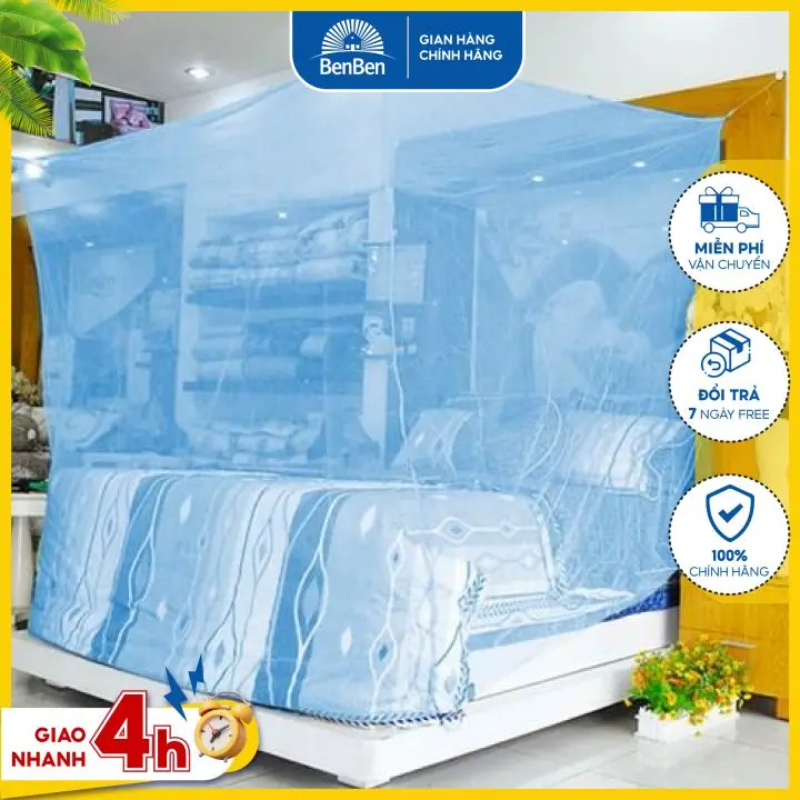 Mùng ngủ giăng dây đủ kích thước, màn ngủ dày lỗ nhỏ chống côn trùng tuyệt đối - Ben Ben 7