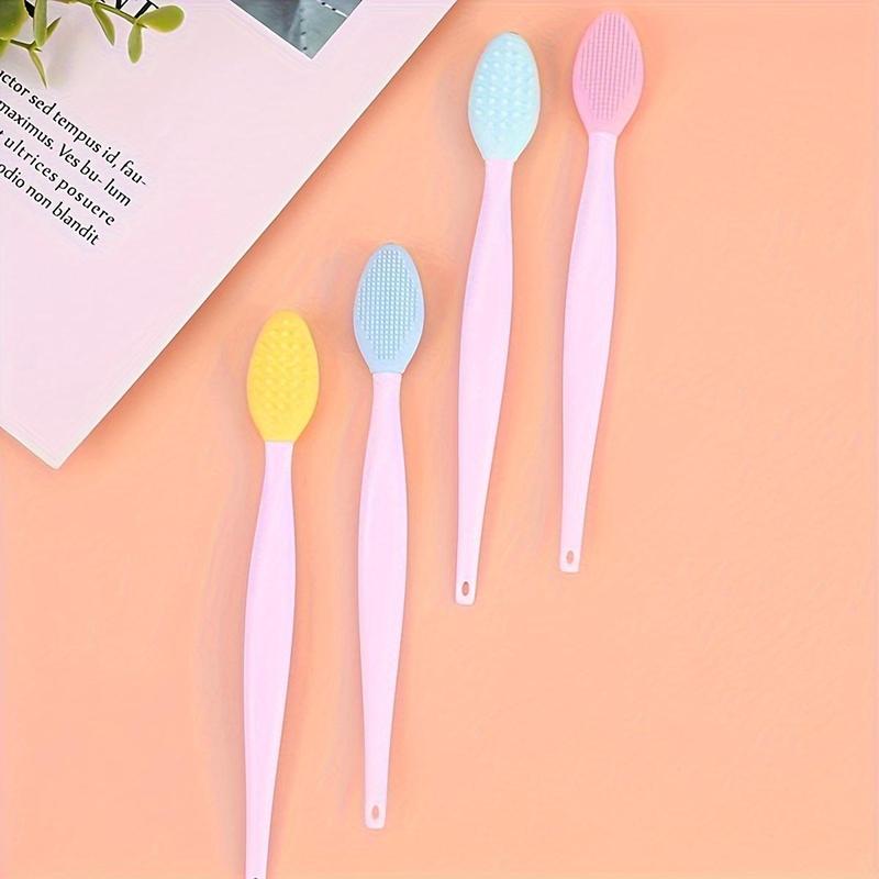 Double-sided Facial Scrubber, 4 Counts Silicone Face Scrubber, Facial Skin Cleaning Brush, Facial Skin Massage Brush, Skincare Tools for Daily Use, Skincare Tools, Pore Removal, Gentle Cleansing, Trending Beauty Products 5