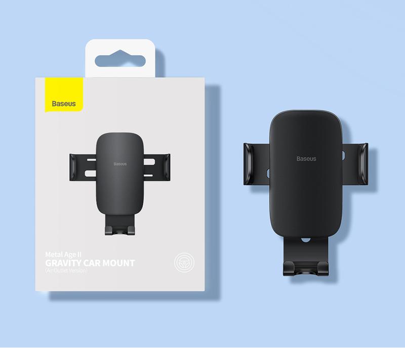 Product Introduction of Pemegang Telefon Graviti Kereta Logam, Baseus, Untuk Bolong Udara, Pelekap Kereta, Serasi dengan Telefon Samsung, iPhone dan Xiaomi, Penyangga Pemegang Kereta, Sesuai untuk Telefon 4.7-6.7 inci 16