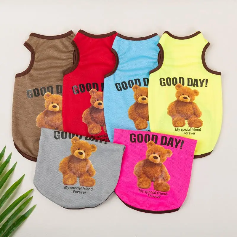 Pet clothing summer breathable puppy clothing cat clothing summer dog vest breathable thin pet clothing