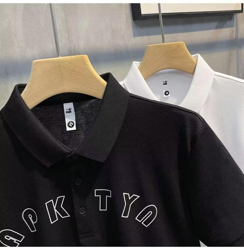 Product Introduction of Summer New Polo Shirt Lapel Short Sleeve Letter Print Cartoon Embroidery Loose Casual Top Fashion 7