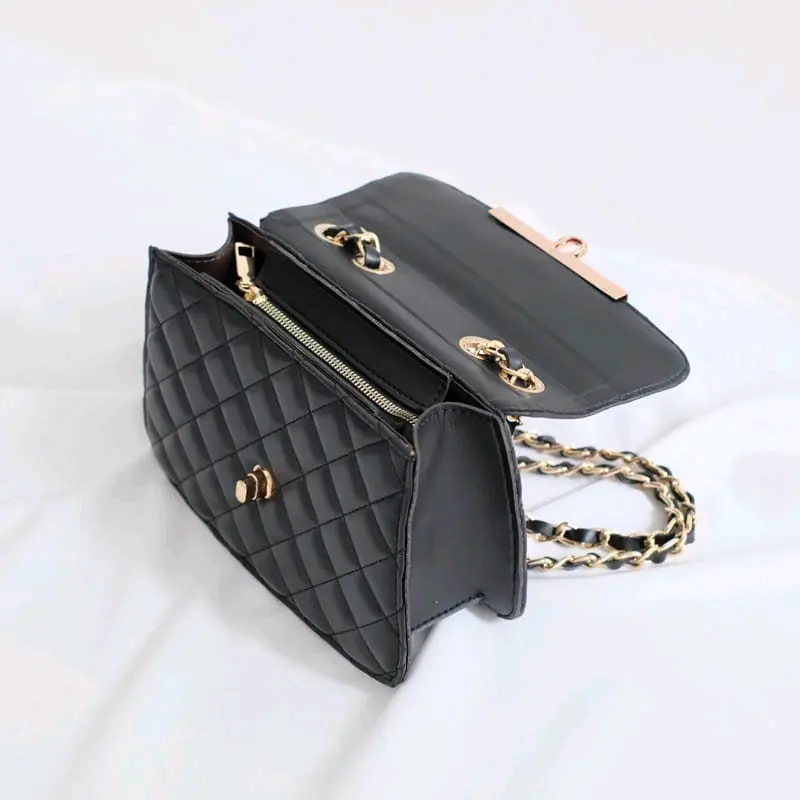 Tas Selempang Wanita Bordir Polos Slempang Tali Rantai Sling Bag Cewek Slingbag 1