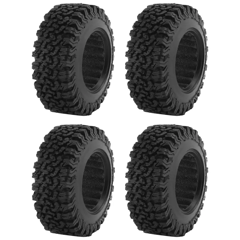 4PCS 90mm 1.9 Rubber Tire Wheel Tyres for 1/10 RC Crawler Car Traxxas TRX4 RC4WD D90 Axial SCX10 II III Redcat MST