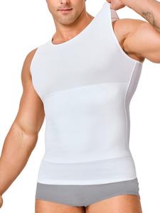 Camiseta sin mangas para hombre, faja reductora cómoda y transpirable, chaleco adelgazante, camiseta de compresión, top moldeador para hombres para todas las estaciones, faja de compresión para hombres