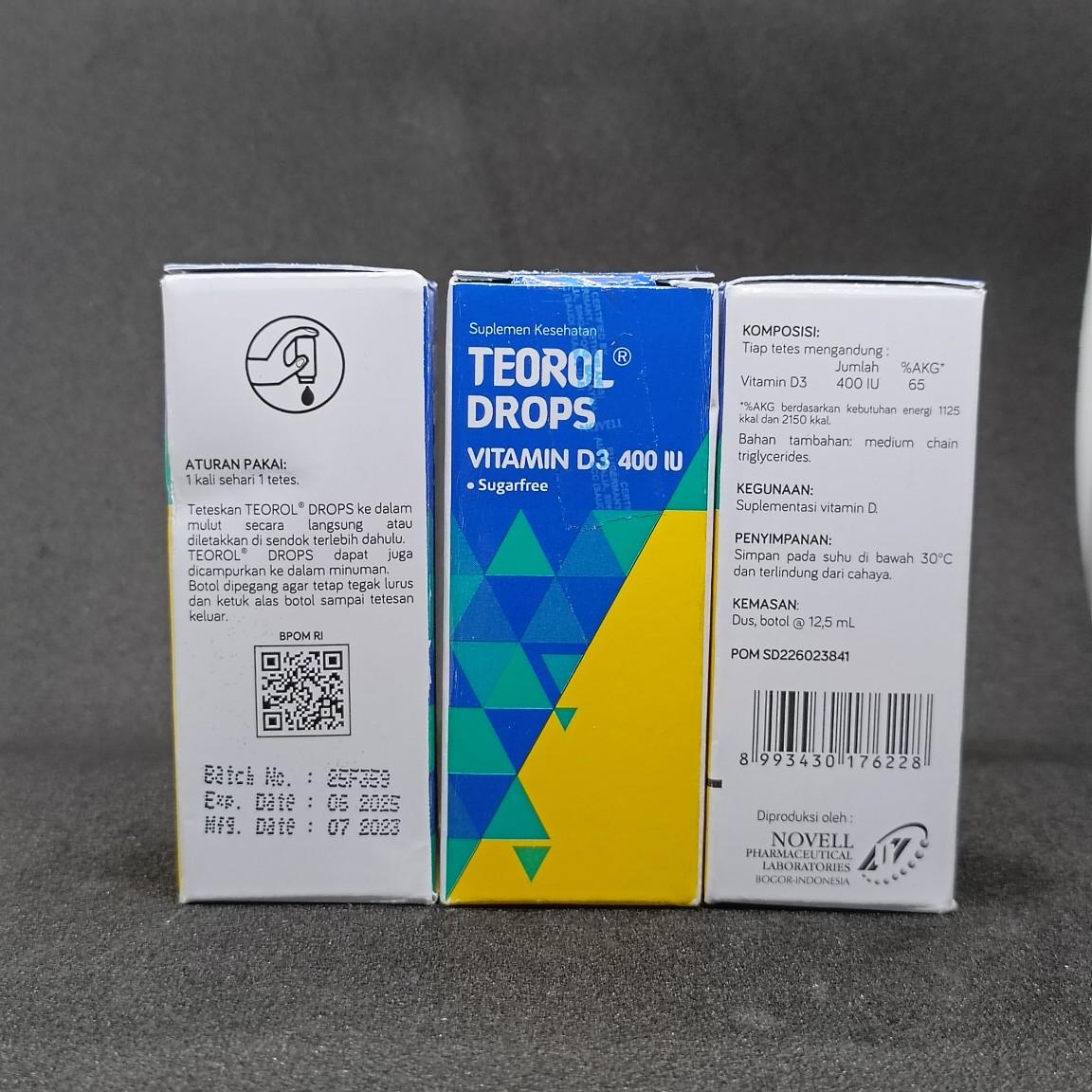 Vitamin D3 400 IU - TEOROL DROPS - Shop | Tokopedia