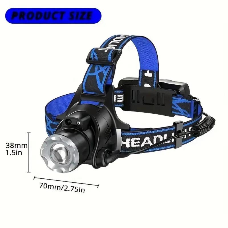 Product Introduction of Rechargeable LED Zoom Headlamp, Outdoor High Brightness Zoom Headlight Flashlight, Adjustable Strap Headlamp with 3 Lighting Modes for Emergency, Running, Camping 1