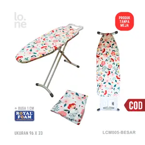 LONE ( TANPA MEJA ) Cover Meja Setrika Bahan Microtex 96 x 33 cm LCM005-BESAR