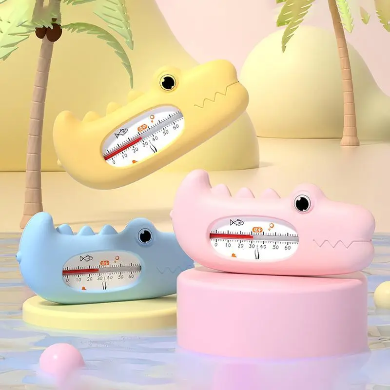 Baby Cartoon Cute Fun Water Temperature Gauge Baby Crocodile Bathing Thermometer Measurement Water Temperature for Children's Bathing