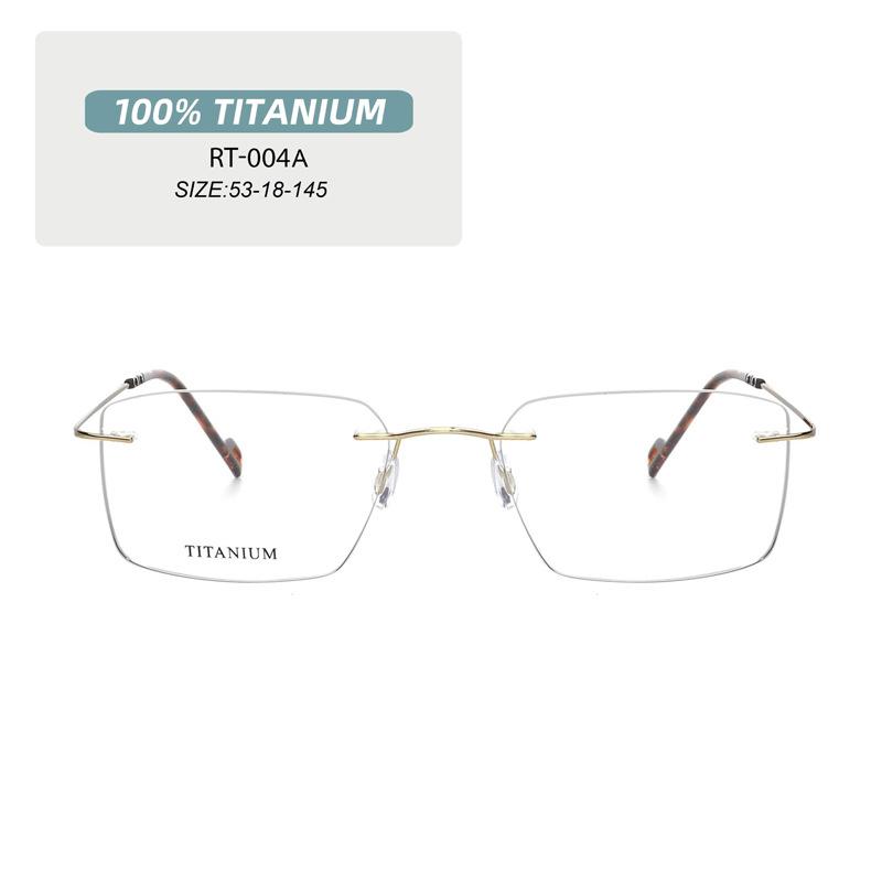 Product Introduction of Shile Replica RT-004-A Business Rimless Pure Titanium Optical Glasses Frame No Hinge Super Elastic Made in Shenzhen 7