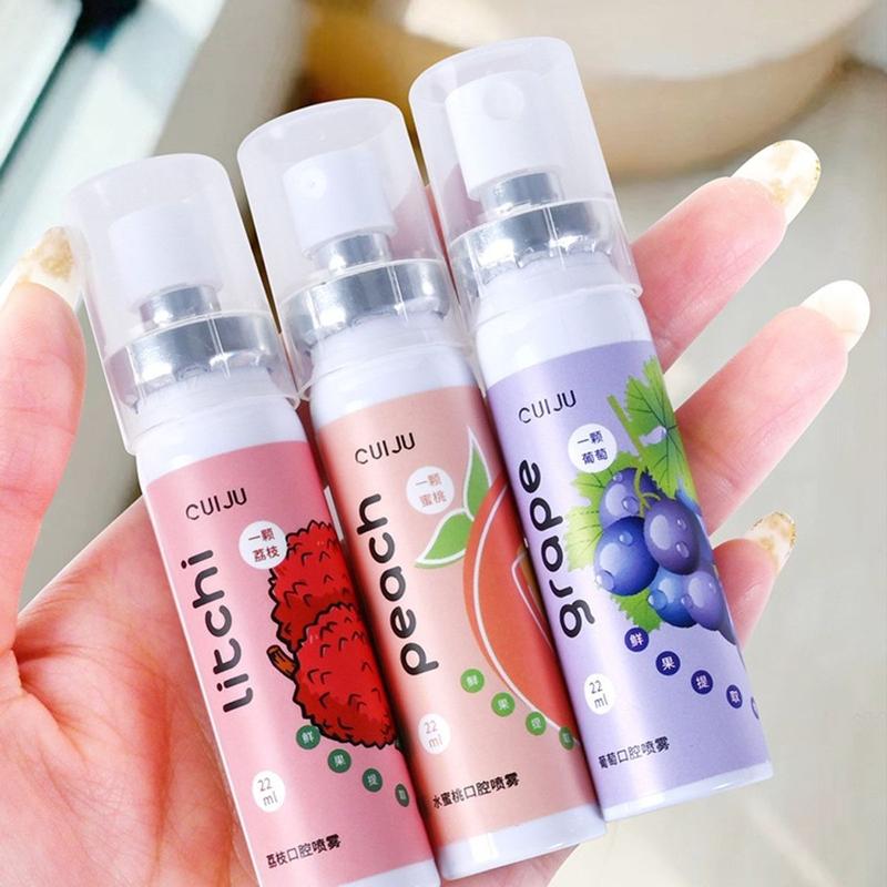 Chai xịt thơm miệng mùi trái cây CUIJU cho hơi thở thơm tho, Nước hoa thơm miệng CUIJU hương trái cây ngọt ngào tươi mát
