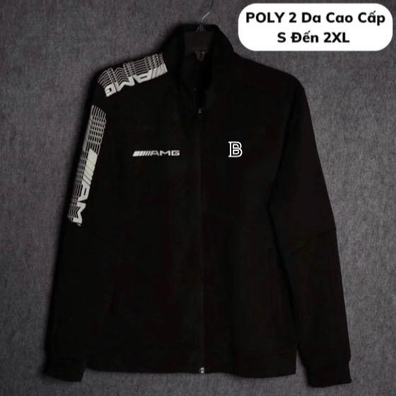 Áo Khoác Nam Nữ Thể Thao Màu Đen AMG Sport Áo Chống Nắng Vải Thun Lạnh Poly 2 Da Cao Cấp, Mềm Mịn Không Xù Lông, chạy bộ menwear 0