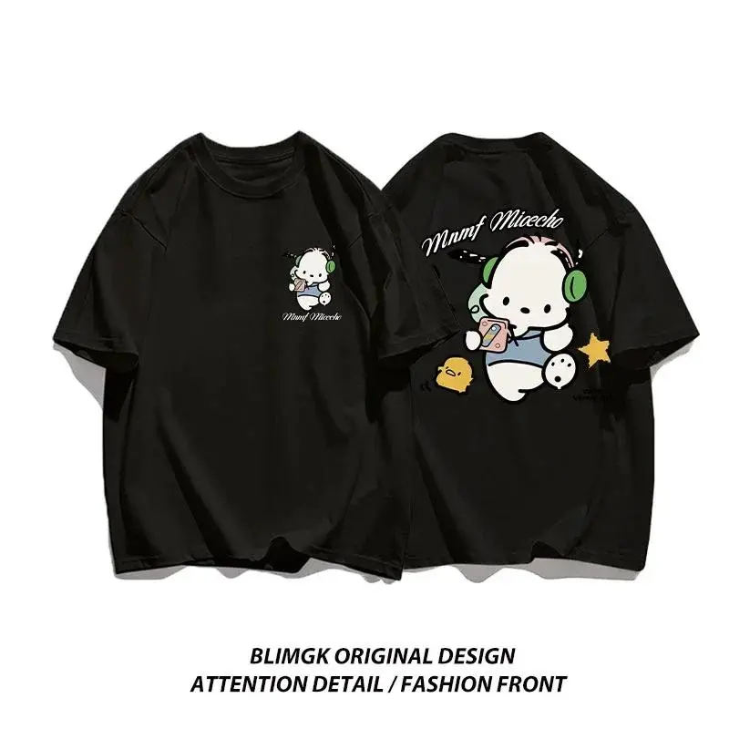 Cartoon Pach Dog Print Youth Fashion Style Woman Tshirt Graphic Tees  Anime Sanro T Shirt Outdoor Fitting Short Sleeved Casual Summer Womenswear Light Polyester Pullover Lingerie Comfort Streetwear Top
