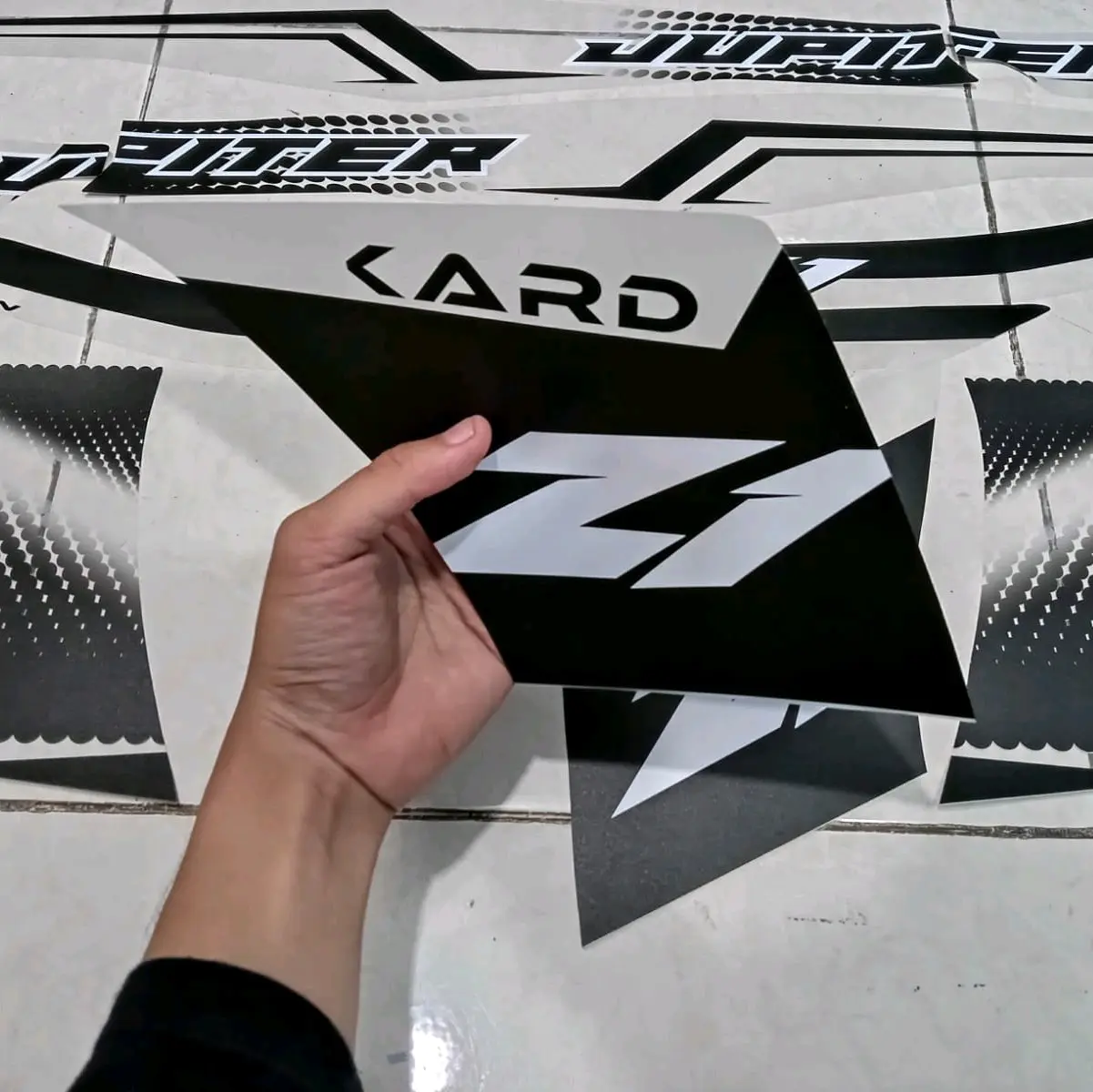 STRIPING TRANSPARAN YAMAHA JUPITER Z1 SUPER BLACK