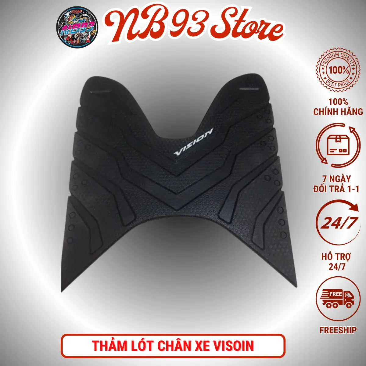 THẢM LÓT CHÂN XE VISION 2014-2015-2016-2017-2018-2019-2020-2021-2022-2023 LOẠI DẦY Cao Su