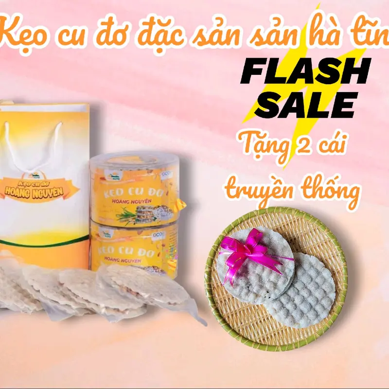 [ TẶNG 1 HỘP] combo 2 hộp KẸO CU ĐƠ HOÀNG NGUYÊN loại truyền thống 400g + tặng 1 hộp 400g.. Ăn Vặt Chua Snack dẻo kẹo sáp  dẻo banh  keotet ngậm 3