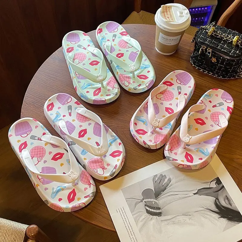 [Ảnh thật] Dép kẹp xỏ ngón nữ logo thỏ in hình siêu cute chất nhựa dẻo mã 3289-1 DéP Slipper