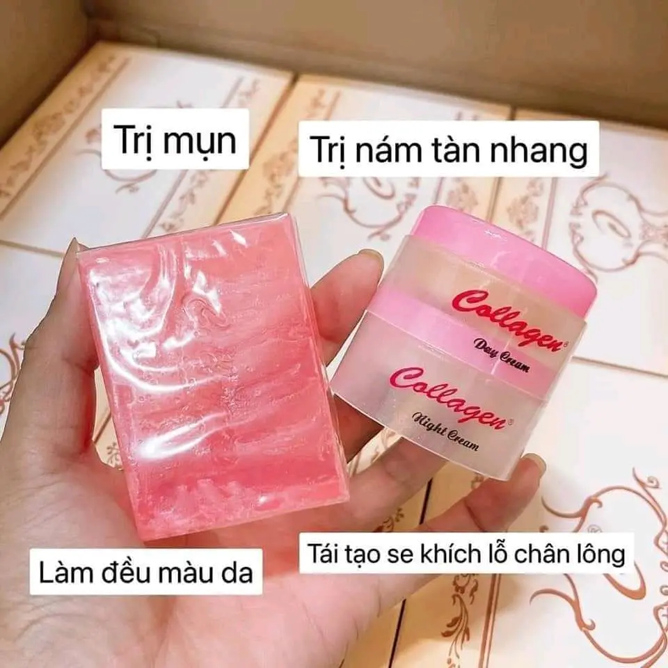 Bộ Trị nám Collagen plus vit e làm đẹp da