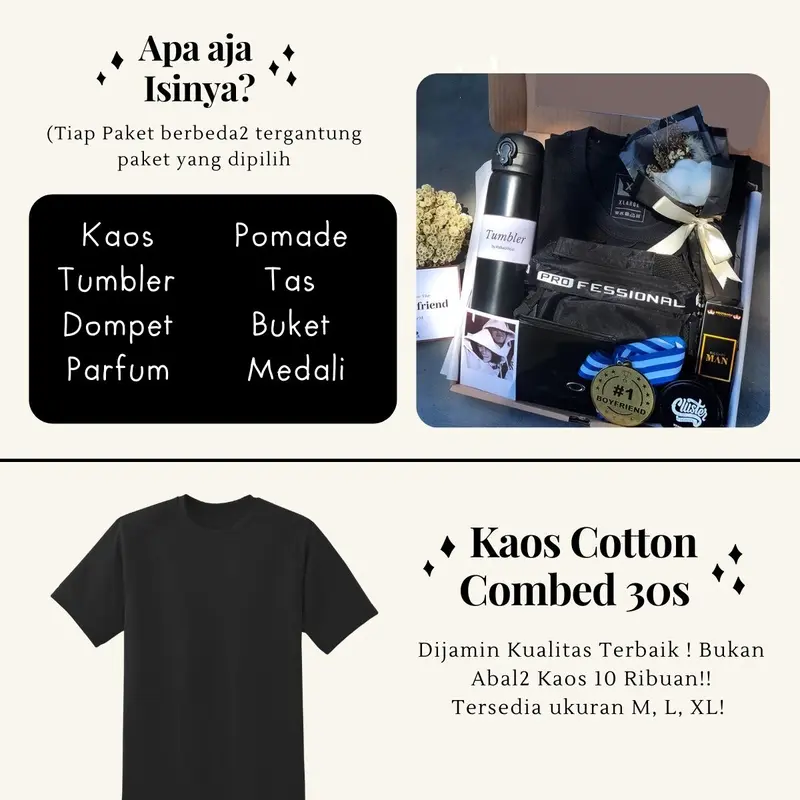 Hampers Kado Cowok | Paket Gift Box Hadiah Ulang Tahun Wisuda sempro Anniversary Hitam ultah giftbox men 3