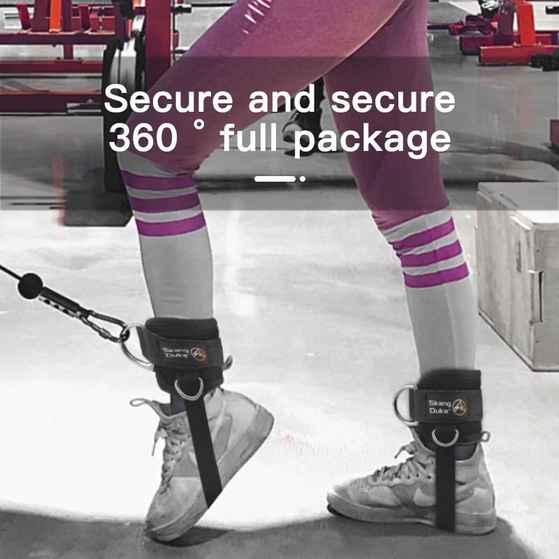Product Introduction of New Padded Ankle Straps for Cable Machines Double D-Ring Fitness Cuffs Gym Workouts Rebate Leg Extensions Hip Abductors 4
