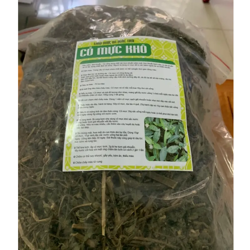 1Kg Cây Cỏ Mực (Cỏ Nhọ Nồi Khô) Đóng Gói Sạch Sẽ 7