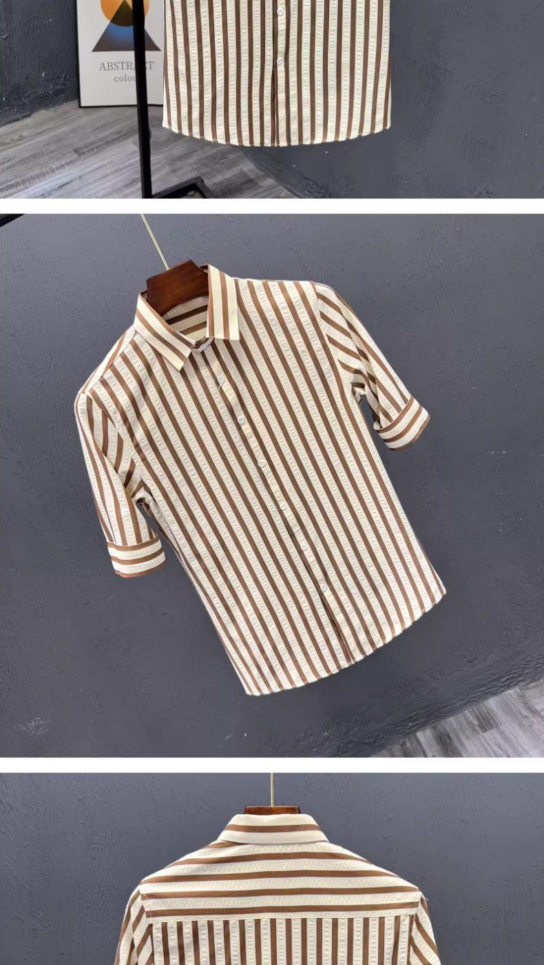 Product Introduction of Áo Sơ Mi Nam Kẻ Sọc, Cao Cấp Mùa Hè, Ôm Sát, Ngắn Tay, Hợp Xu hướng, Mỏng, Thường Ngày Hàng Mới Về 7