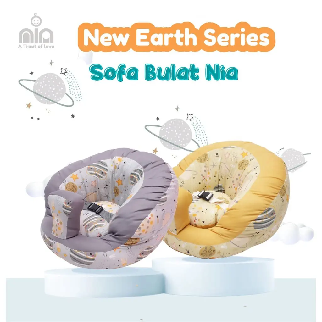 NEW ARRIVAL !!! NIA Sofa Bayi Sofa Bayi Belajar Duduk Sofa Nia Kaki Bulat + Sabuk Pengaman Bayi Balita