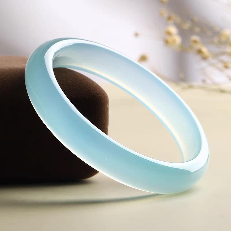 Bracelet En Acier Doré Avec Turquoise, Aigue-marine Et Calcédoine - Marque Le Bijou Français, Neuf Avec Livraison Rapide