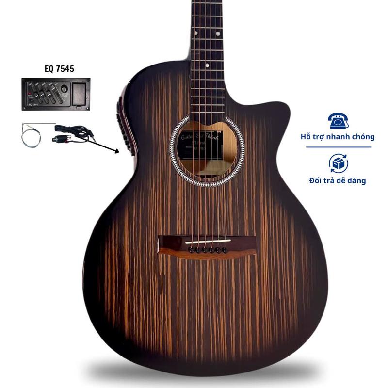 Đàn Guitar Acoustic X1 Pro Có EQ7545 Kết Nối Loa ST.Real Guitar Sài Thành