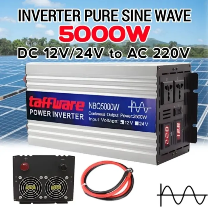 Termurah Power Inverter 5000 Watt Pure Sine Wave Dc 12/24V To Ac 220V Sunyima