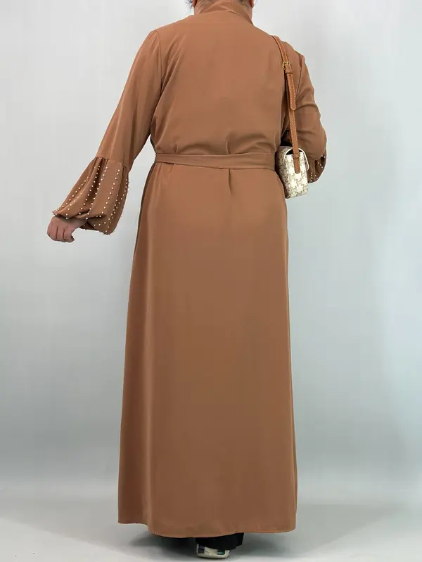 Women's Abaya, Elegant Long Sleeve Abaya for Party Wedding Guest, Ladies Islamic Clothing for All Seasons 7