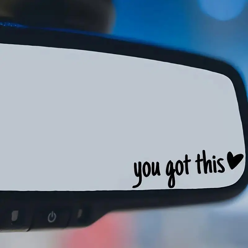 You Are Capable Car Rearview Mirror Sticker, Fashion Car Rearview Mirror Sticker, Car Exterior Decoration Accessories for Women & Men