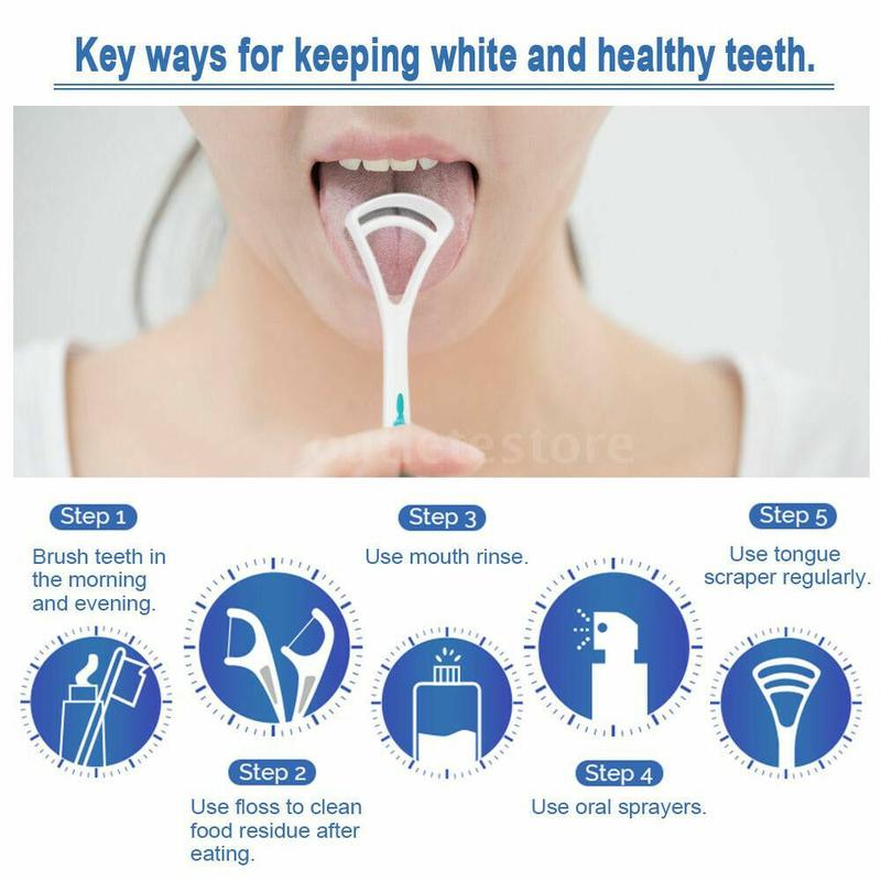 x3 Tongue Scrapers Dental Mouth Cleaner Hygiene Oral Brush Tool Bad Breath Teeth 5