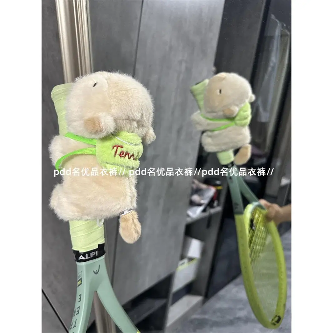 Đồ Trang Trí Vợt Tennis Capybara, Thiết Kế Siêu Dễ Thương, Mặt Dây Chuyền Tay Cầm, Đồ Chơi Nhồi Bông Lợn Nước Sáng Tạo, Búp Bê Cầu Lông, Ý Tưởng Quà Tặng Tuyệt Vời
