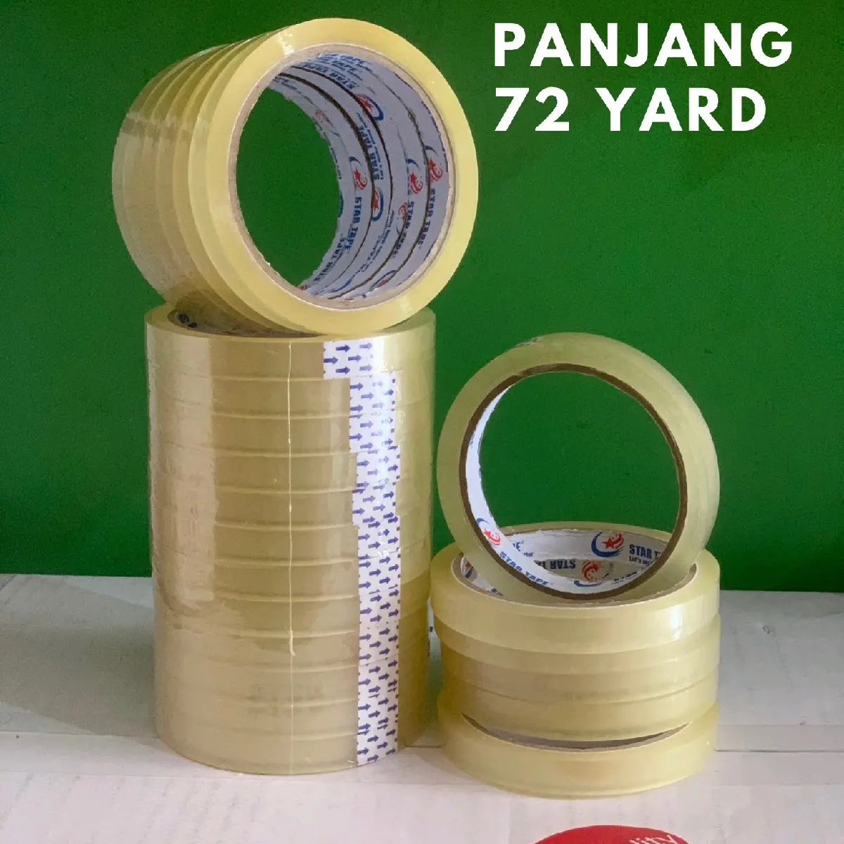 isolasi bening 1/2" Inch 12mm x 72 Yard  selotip solasi lakban tape