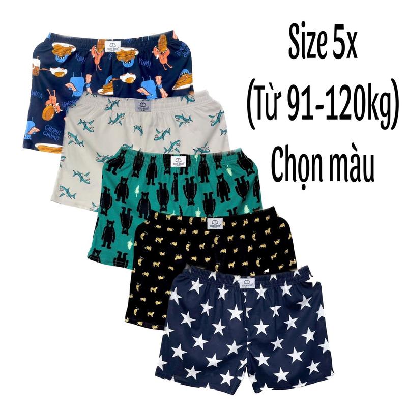 Bigsize 5XL (từ 91-120kg) Quần đùi nam mặc nhà chất thun co dãn thoáng mát Menswear