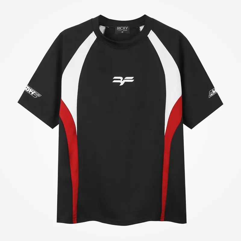 Áo Thun Nam Nữ SỐ 7 Unisex Form Rộng Tay Phối - Top Áo Thun Cổ Tròn Menswear Women Đen 5