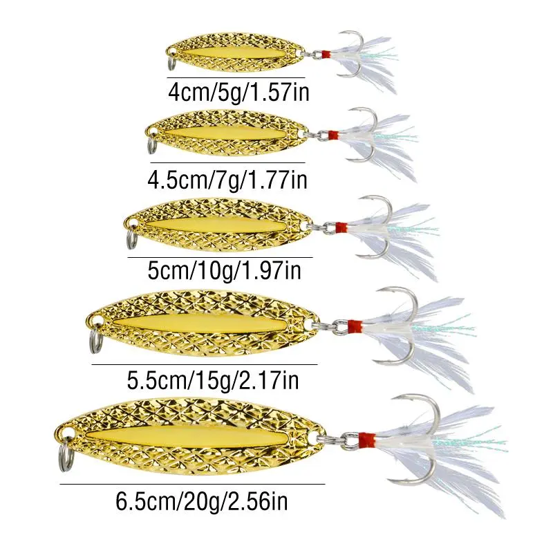 Fishing Lure, 5/10pcs Metal Casting Lure, Slow Jig Luminous Spinner Swim Bait, Hard Artificial Bait Sequin Fishing Lure, Fishing Accessories 6