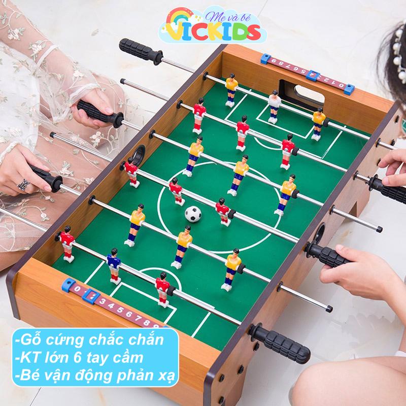 Đồ Chơi Bàn Bi Lắc 6 Tay Cầm Loại Lớn Cho Cả Gia Đình, Bàn Bóng Đá Rèn Luyện Phản Xạ, Tư Duy Nhanh Tay Nhanh Mắt Cho Bé, Kèm 2 Bóng