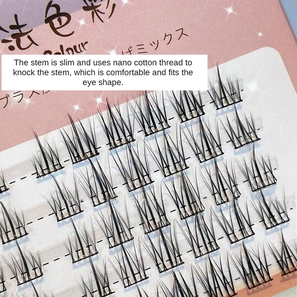 3 Rows 5 Rows False Eyelashes Thin Natural 5 Pairs False Eyelashes Air Sense Natural Fake Eyelash Fluffy Transparent Slim Stem