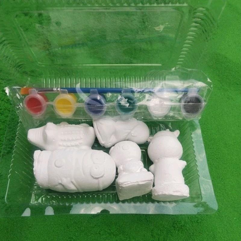 Tượng Tô Màu Hộp 5 Con Kèm 6 Màu 5-6cm - Đồ Chơi Trang Trí Độc Đáo Cho Bé - Đồ Chơi Toy