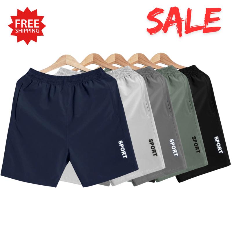 Combo quần short nam SPORT set 5 cái, vải gió trơn túi có khoá kéo, quần đùi nam giá rẻ - QDS05