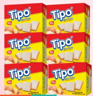COMBO 12 Hộp Bánh Tipo Trứng Nướng Hữu Nghị 39g