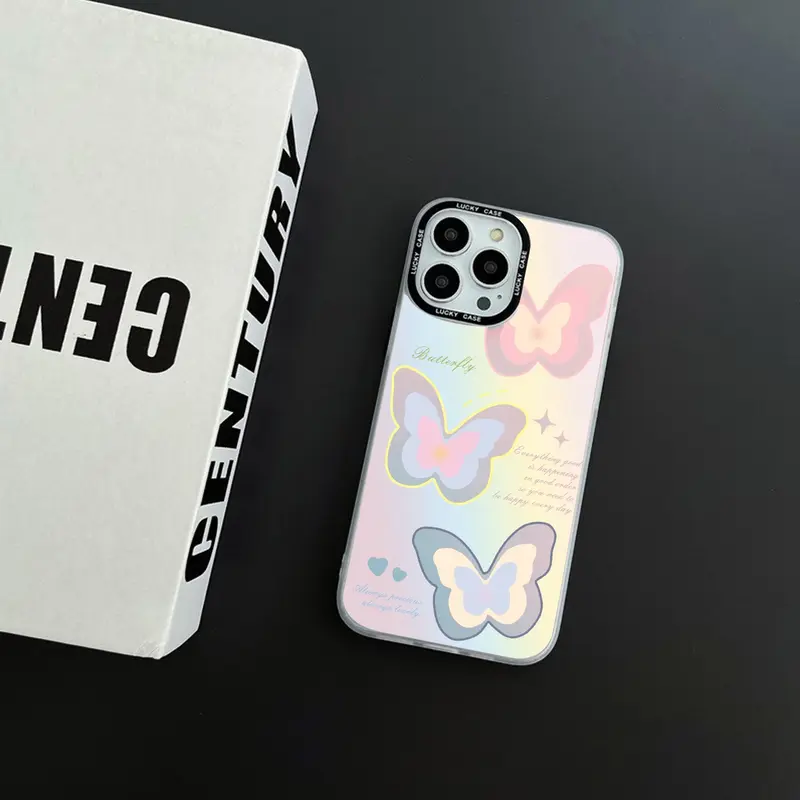 SC SS855 SILICONE CASE CASING IMD BUTTERFLY HOLOGRAM POLYCARBONATE FOR SAM OP VI REAL XM RDM INF 1P Cover 0