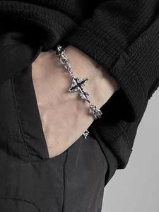 Pulsera de diseño de cruz estilo punk, joyería moderna para fiestas, decoración diaria de ropa, joyería comodín y exquisita para regalo de cumpleaños