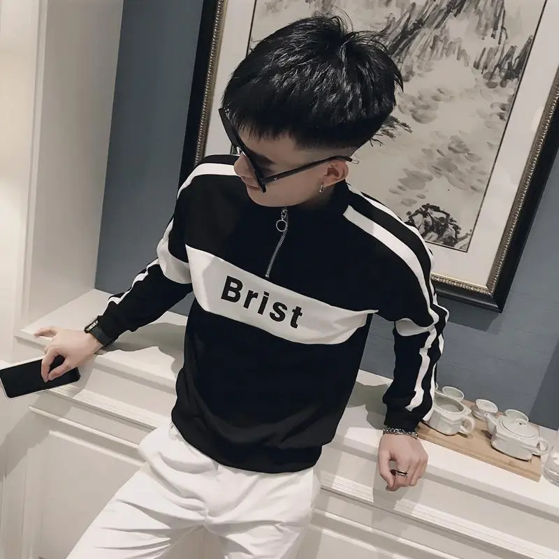 Áo Len, Xu Hướng Xã Hội Cho Nam, Áo Khoác Cổ Lọ Nửa, Thương Hiệu Thời Trang Nóng Bỏng Trên Internet, Áo Đơn Giản Và Dễ Phối Đồ Thích Hợp Cho Mùa Thu, Phong Cách Chàng Trai Thông Minh