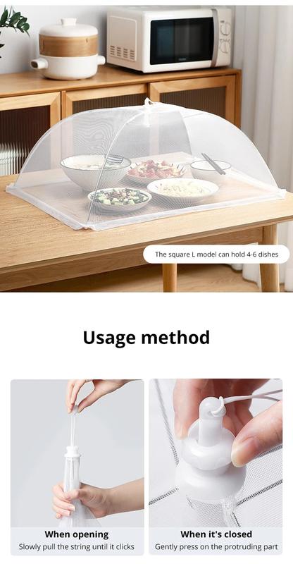 Product Introduction of Dining Table Cover, Food Cover, Dust-proof and Fly-proof Food Cover, Leftovers, Large Food Net. 3
